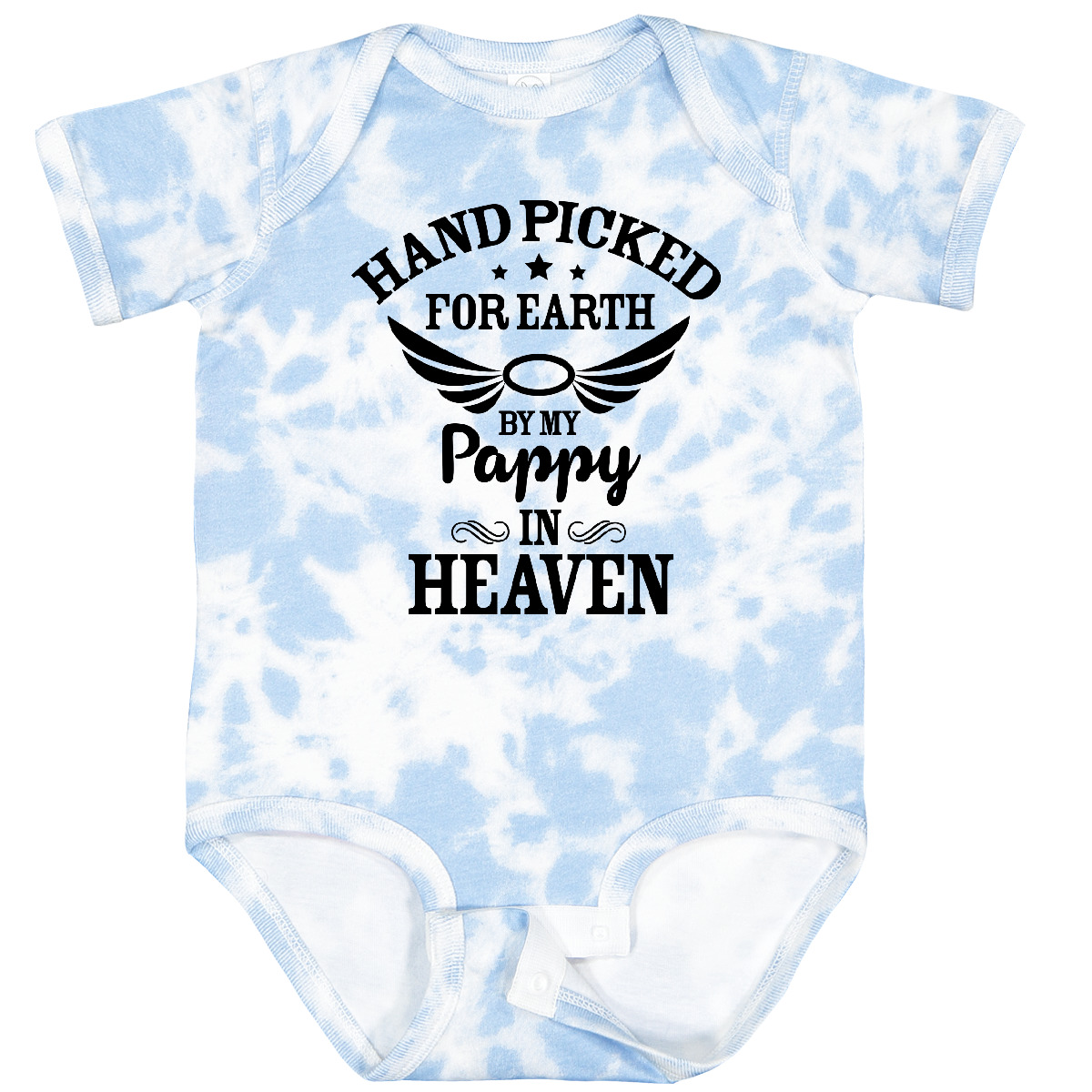 Inktastic Handpicked For Earth By My Pappy In Heaven With Angel Baby Bodysuit - Picture 10 of 13