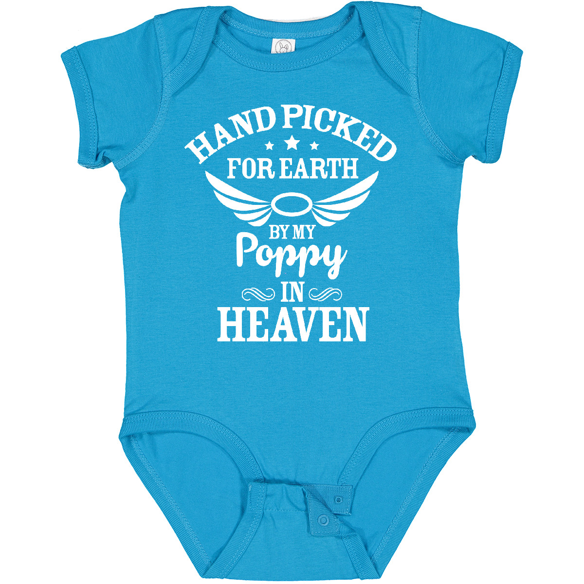 Inktastic Handpicked For Earth By My Poppy In Heaven With Angel Baby Bodysuit - Picture 10 of 12