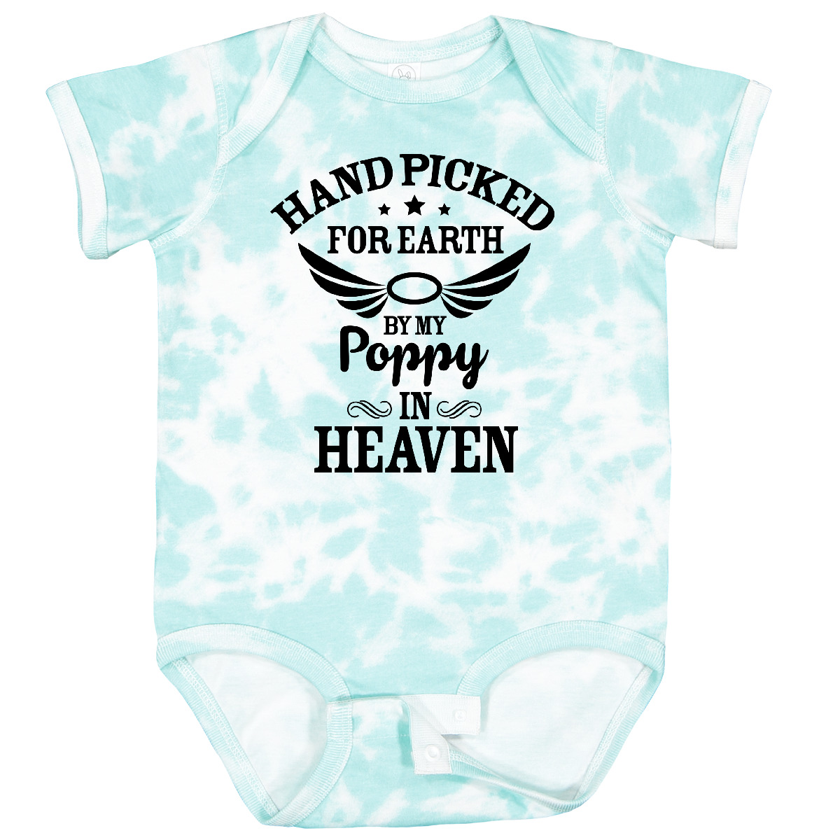Inktastic Handpicked For Earth By My Poppy In Heaven With Angel Baby Bodysuit - Picture 9 of 10