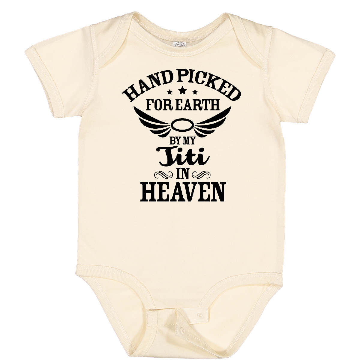 Inktastic Handpicked For Earth By My Titi In Heaven With Angel Baby Bodysuit Ti - Picture 7 of 9