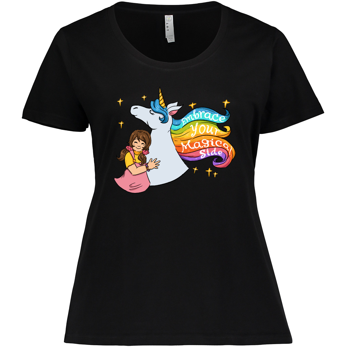 Inktastic Embrace Your Magical Side Girl Hugging A Women's Plus Size T-Shirt Hug