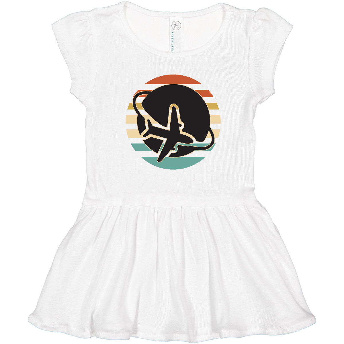 Inktastic Airplane Trip Vintage Travel Toddler Dress Vacation Traveling Girls - Picture 4 of 4