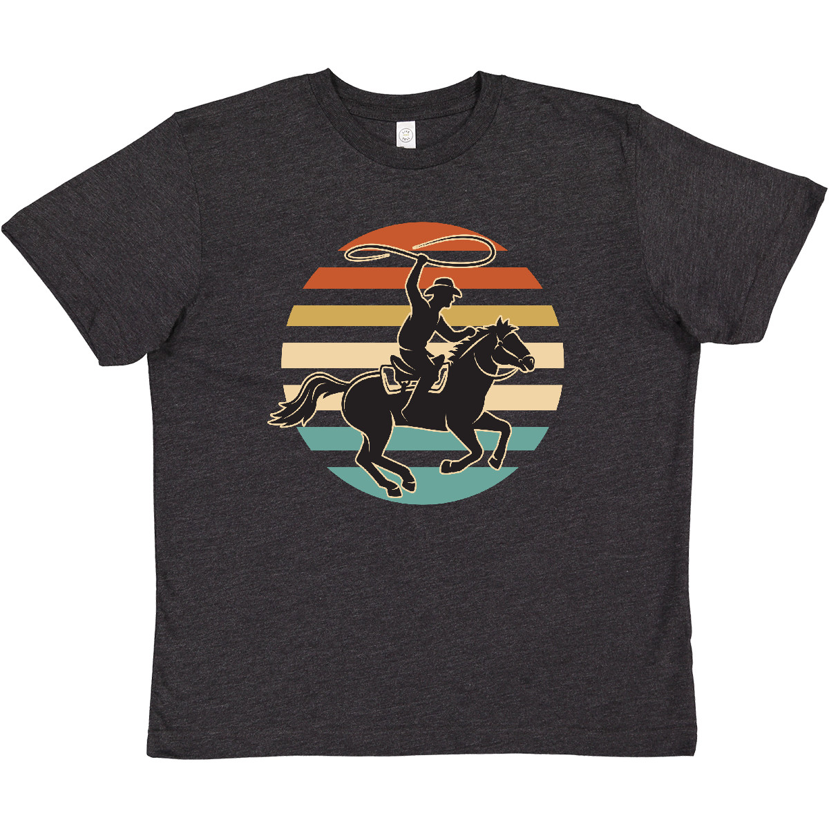 Inktastic Rodeo Team Roping Cowboy Youth T-Shirt Competition Horse West Tee Kids - Picture 7 of 9