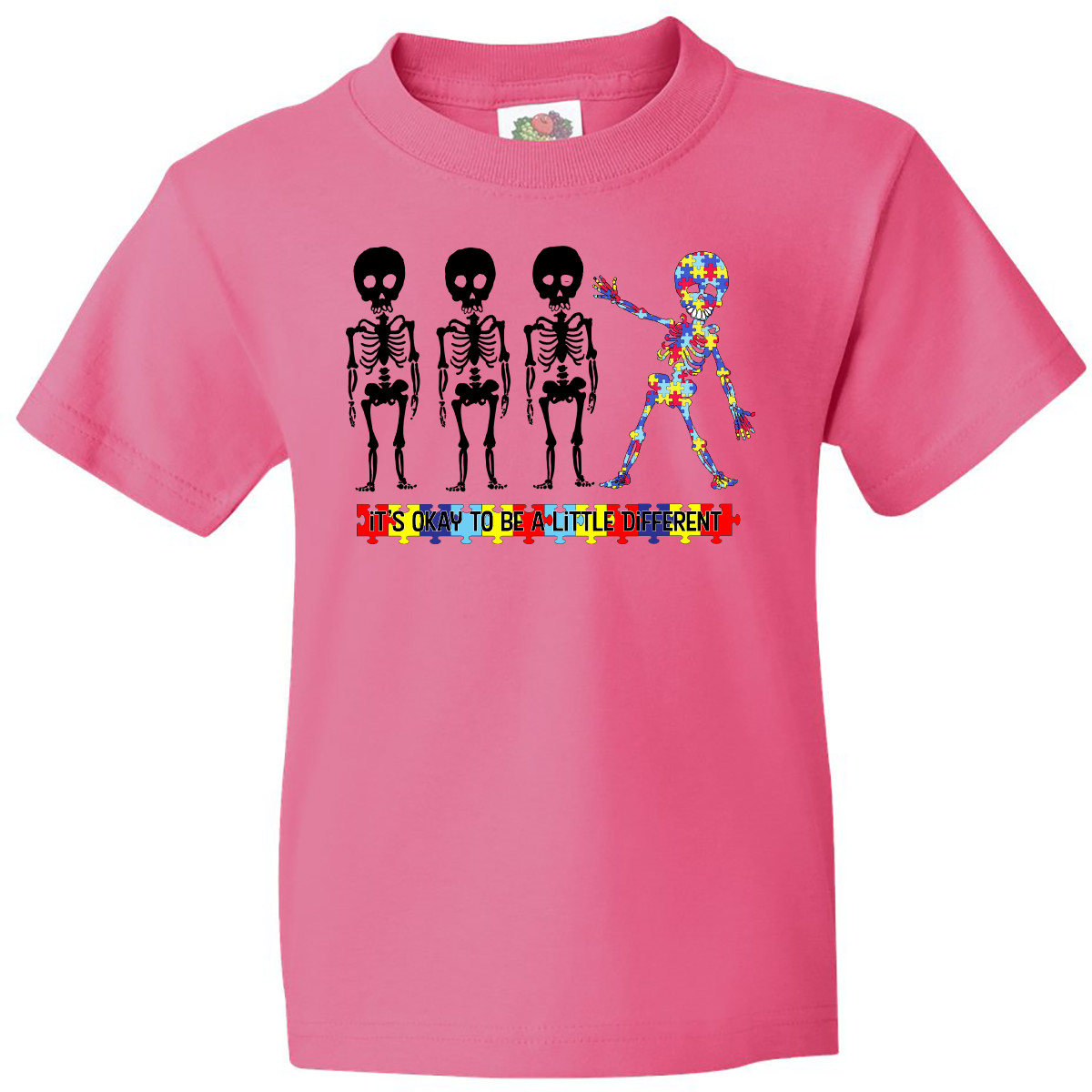 Inktastic It's Okay To Be A Little Different Autism Awareness Youth T-Shirt Cute - Picture 3 of 5