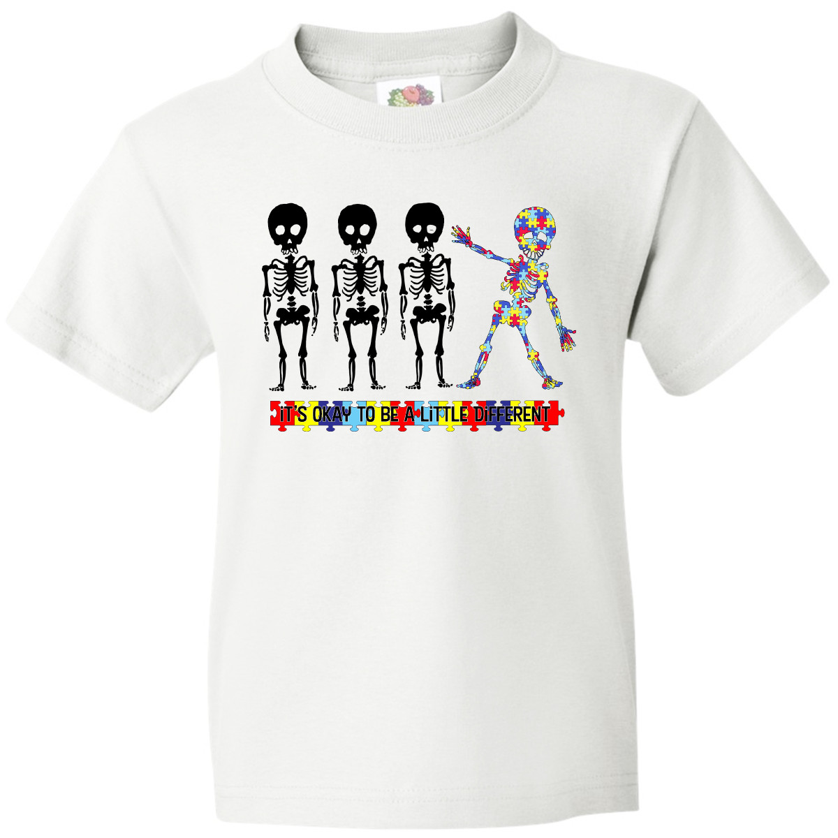Inktastic It's Okay To Be A Little Different Autism Awareness Youth T-Shirt Cute - Picture 5 of 5