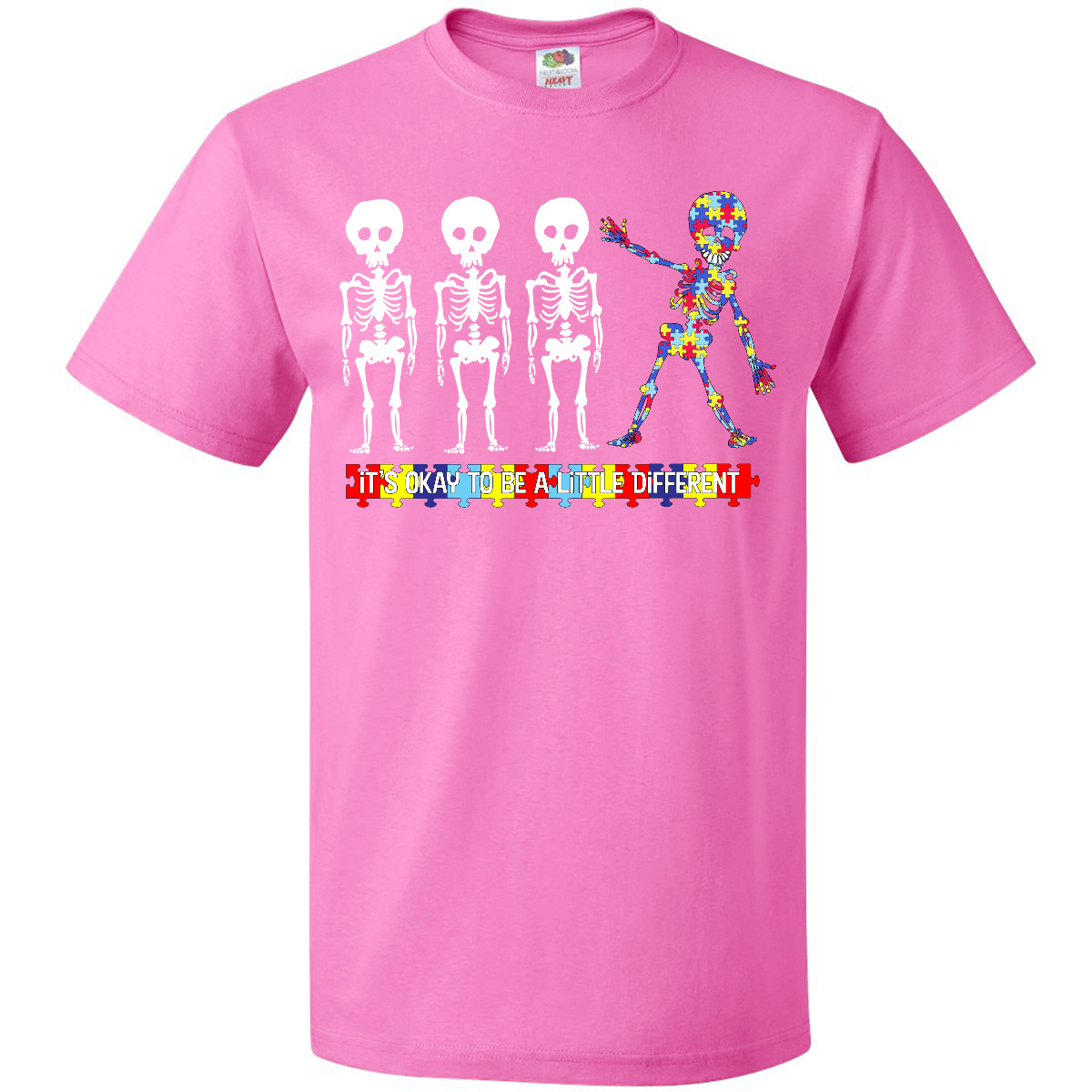 Camiseta Inktastic It's Okay To Be A Little Different Autism Awareness Divertida Linda - Imagen 2 de 13
