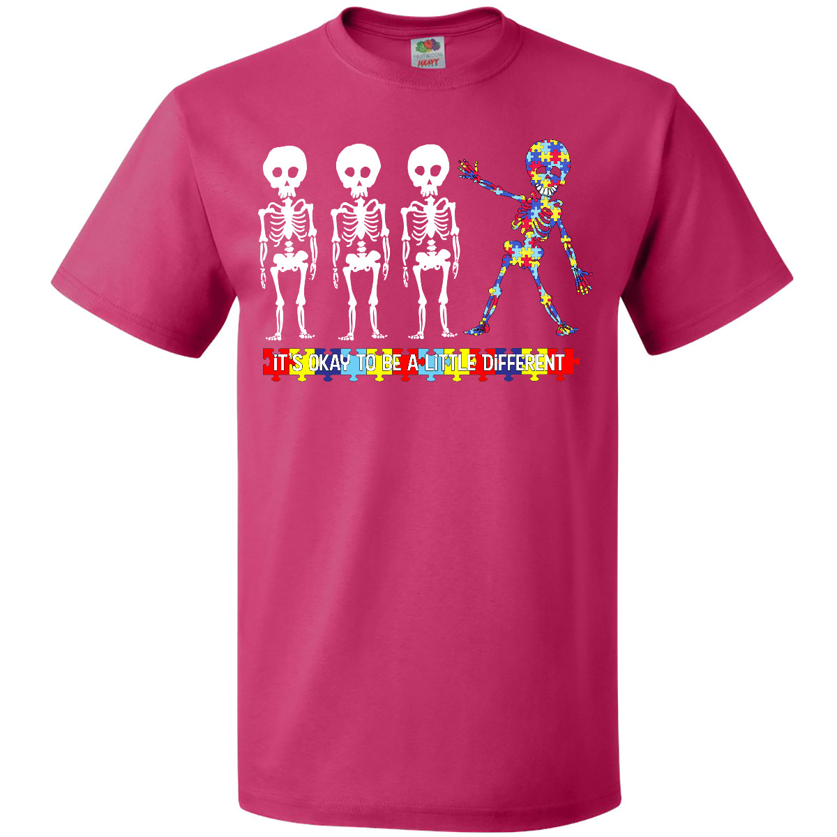 Camiseta Inktastic It's Okay To Be A Little Different Autism Awareness Divertida Linda - Imagen 3 de 13