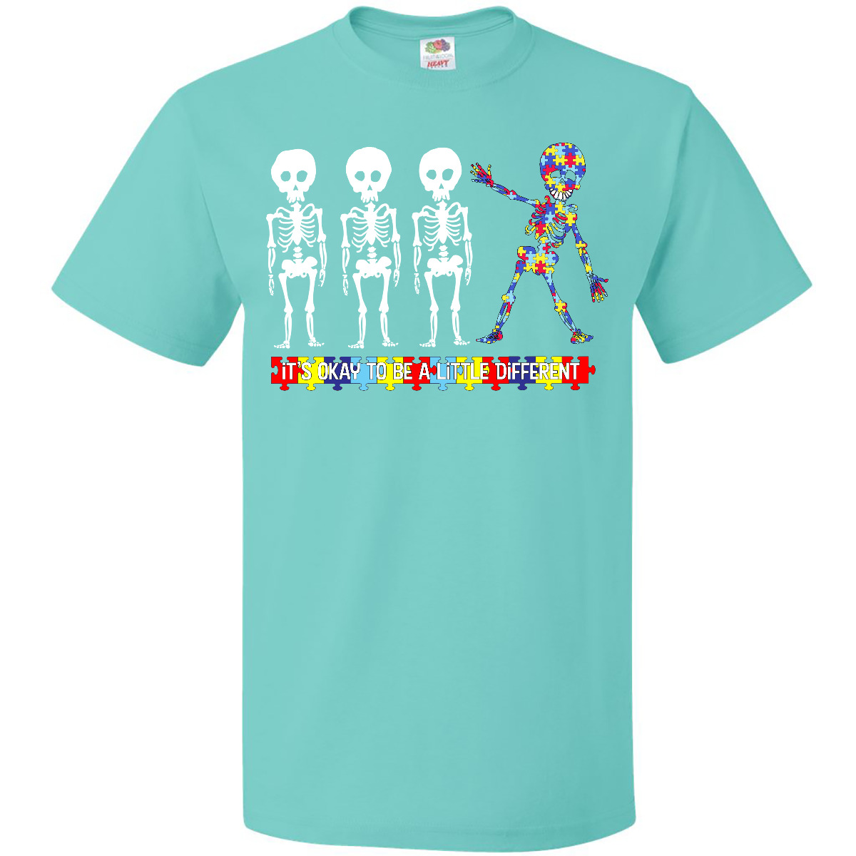 Camiseta Inktastic It's Okay To Be A Little Different Autism Awareness Divertida Linda - Imagen 12 de 13