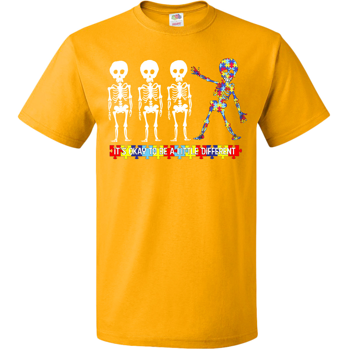 Camiseta Inktastic It's Okay To Be A Little Different Autism Awareness Divertida Linda - Imagen 4 de 13