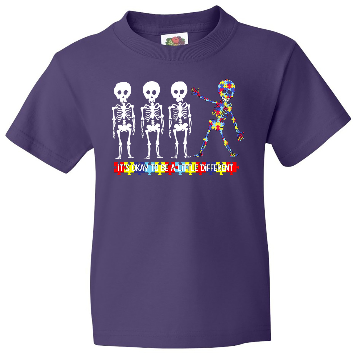 Inktastic It's Okay To Be A Little Different Autism Awareness Youth T-Shirt Cute - Bild 6 von 10