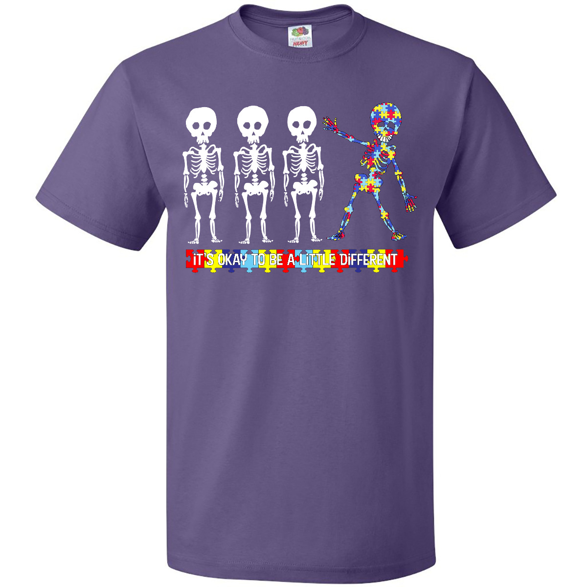 Camiseta Inktastic It's Okay To Be A Little Different Autism Awareness Divertida Linda - Imagen 9 de 13