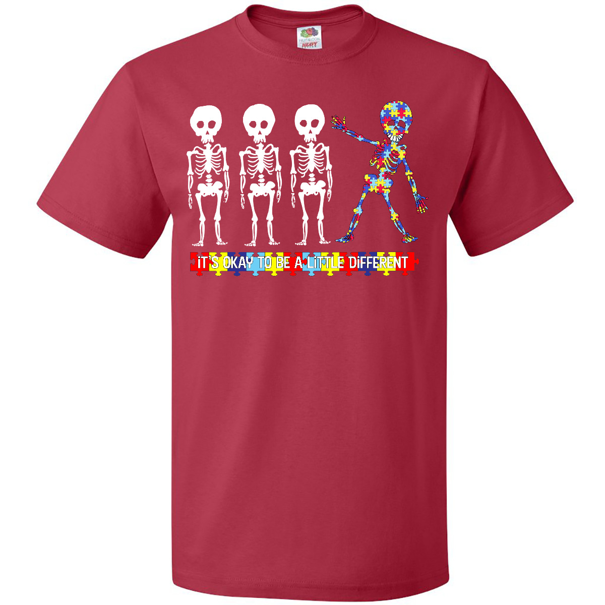 Camiseta Inktastic It's Okay To Be A Little Different Autism Awareness Divertida Linda - Imagen 10 de 13
