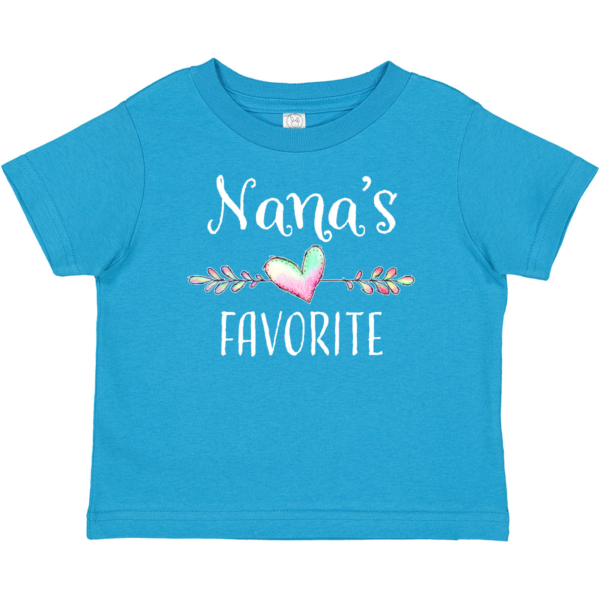 Camiseta Inktastic Nana's Favorite - Corazón Nieto Bebé Familia Nana Abuela - Imagen 8 de 8