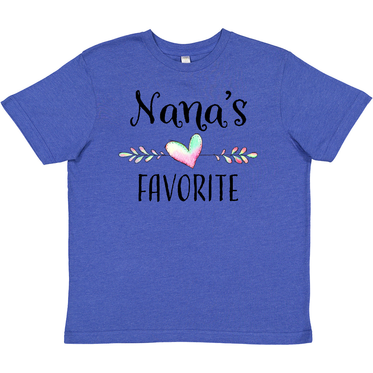 Inktastic Nana's Favorite- Heart Grandchild Youth T-Shirt Family Nana Grandma Jc - Picture 8 of 8