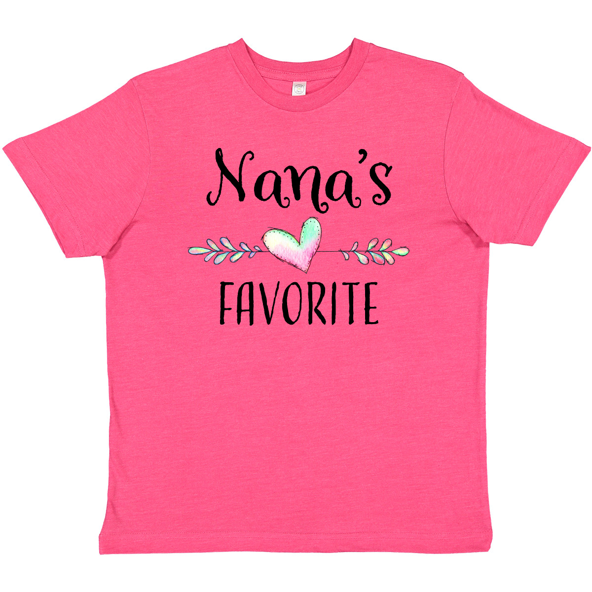 Inktastic Nana's Favorite- Heart Grandchild Youth T-Shirt Family Nana Grandma Jc - Picture 7 of 8