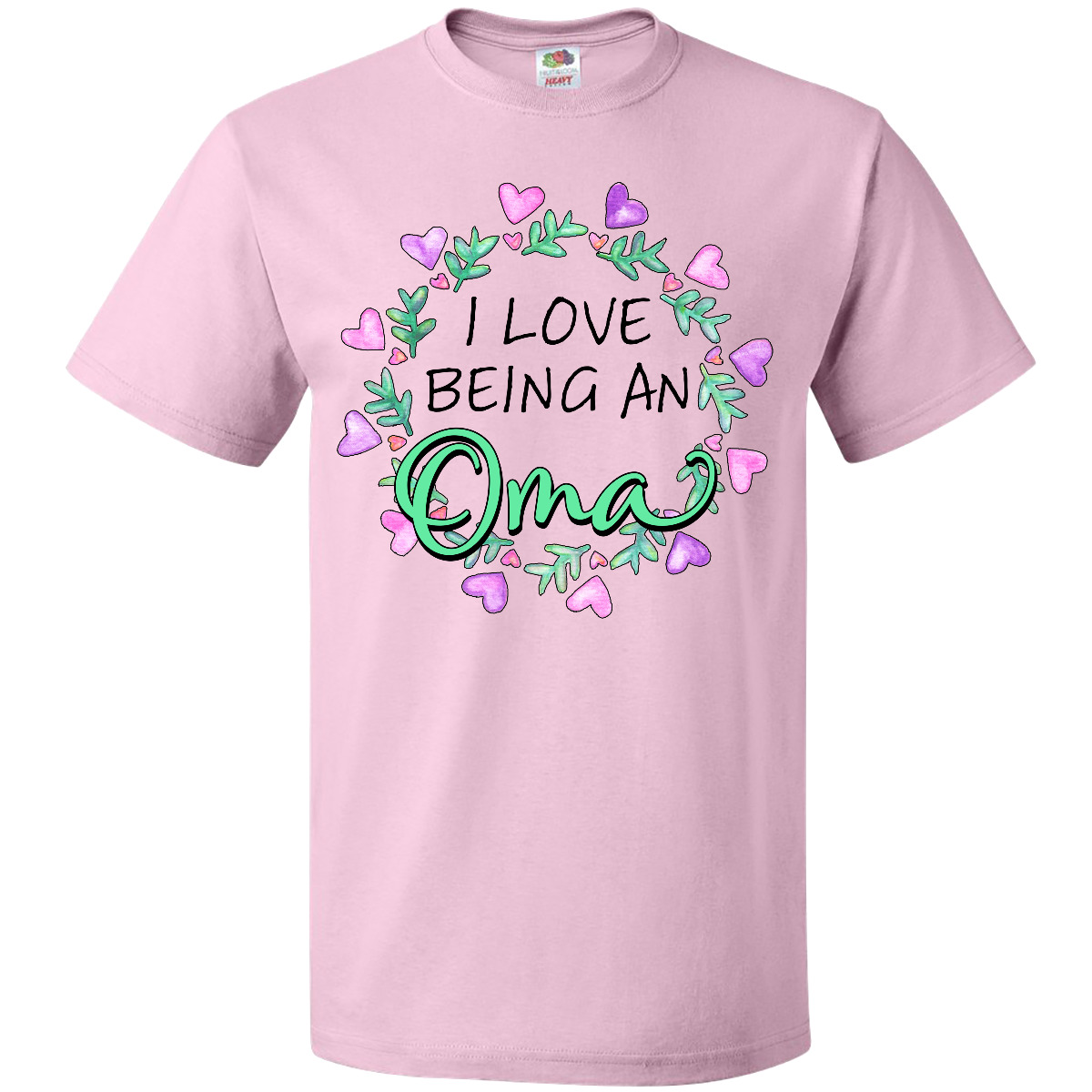 Inktastic I Love Being An Oma- Circle Of Hearts T-Shirt Heart Nana Grandmother - Picture 7 of 9