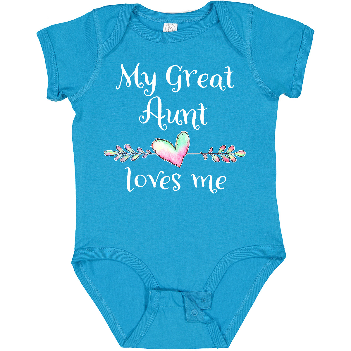Inktastic My Great Aunt Loves Me- Heart Baby Bodysuit Family Auntie Grand Niece - Picture 13 of 13