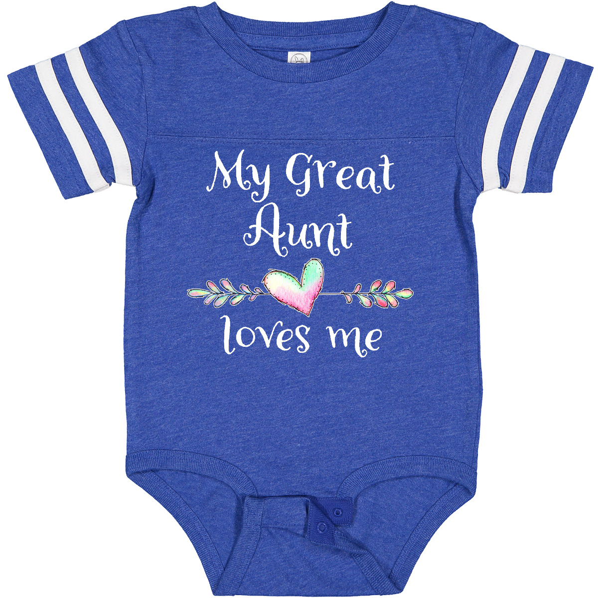 Inktastic My Great Aunt Loves Me- Heart Baby Bodysuit Family Auntie Grand Niece - Picture 4 of 13