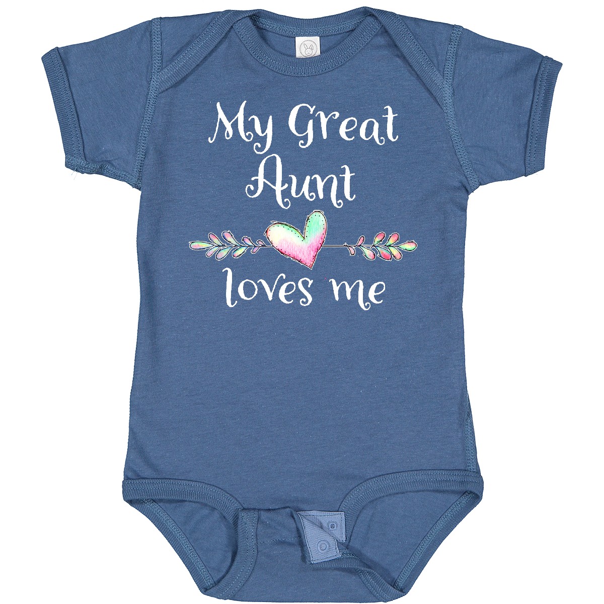 Inktastic My Great Aunt Loves Me- Heart Baby Bodysuit Family Auntie Grand Niece - Picture 6 of 13