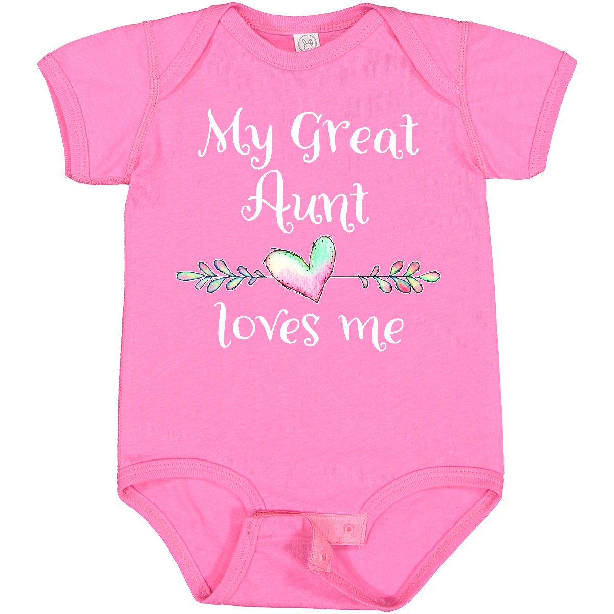 Inktastic My Great Aunt Loves Me- Heart Baby Bodysuit Family Auntie Grand Niece - Picture 11 of 13