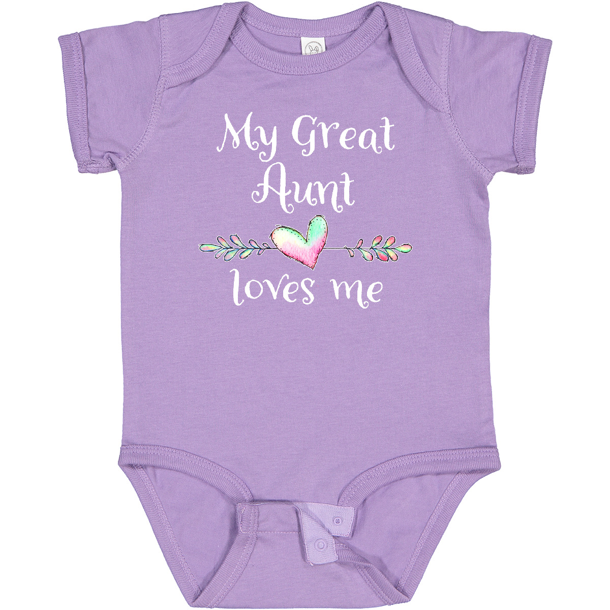 Inktastic My Great Aunt Loves Me- Heart Baby Bodysuit Family Auntie Grand Niece - Picture 7 of 13