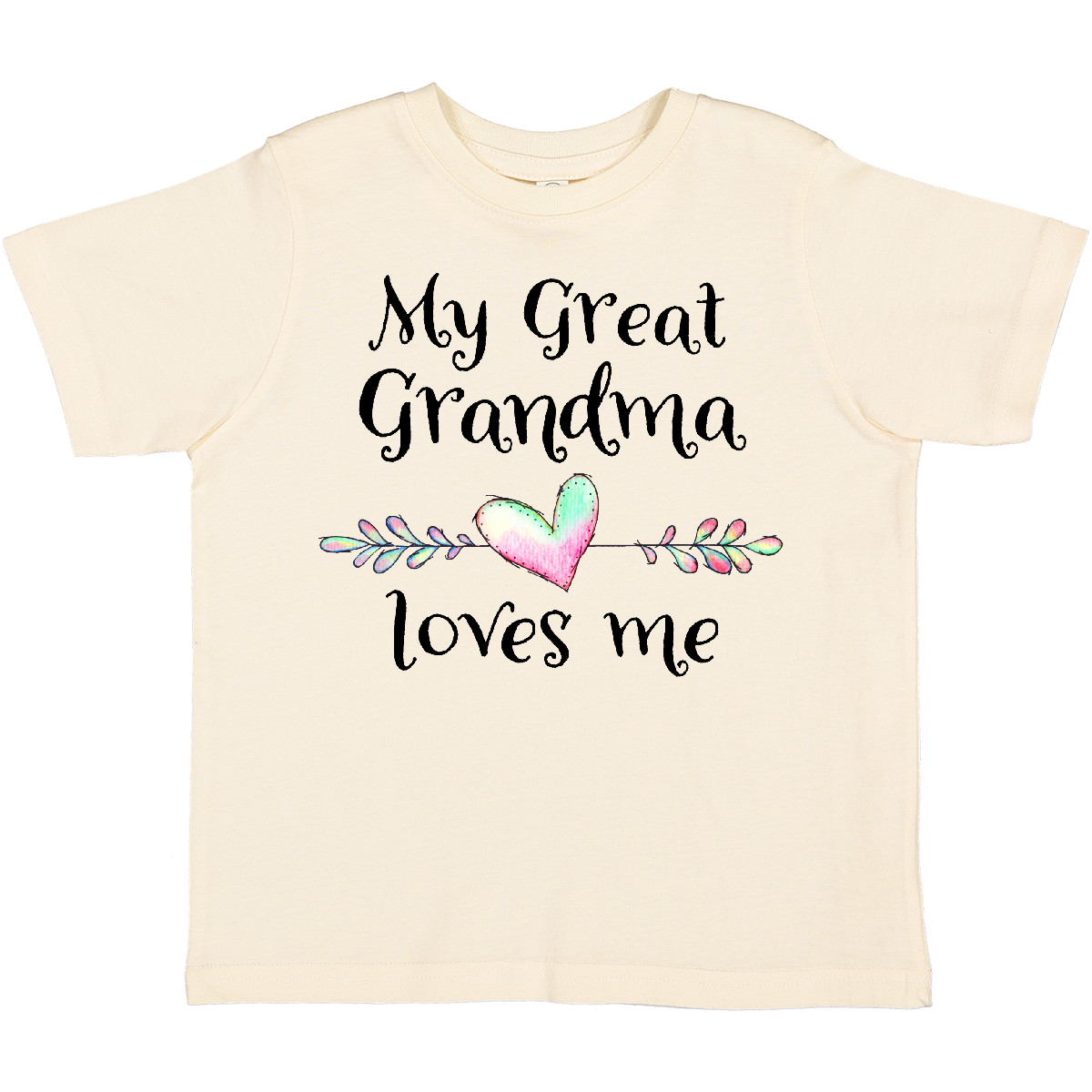 Inktastic My Great Grandma Loves Me- Heart Great Grandchild Toddler T-Shirt Love - Imagen 7 de 11
