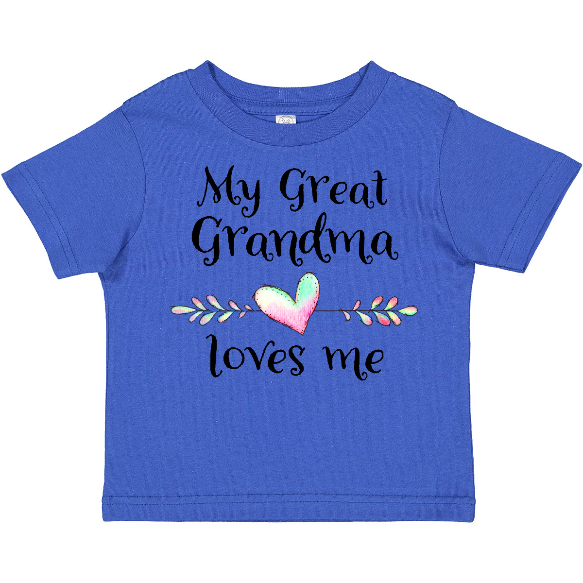 Inktastic My Great Grandma Loves Me- Heart Great Grandchild Toddler T-Shirt Love - Imagen 9 de 11