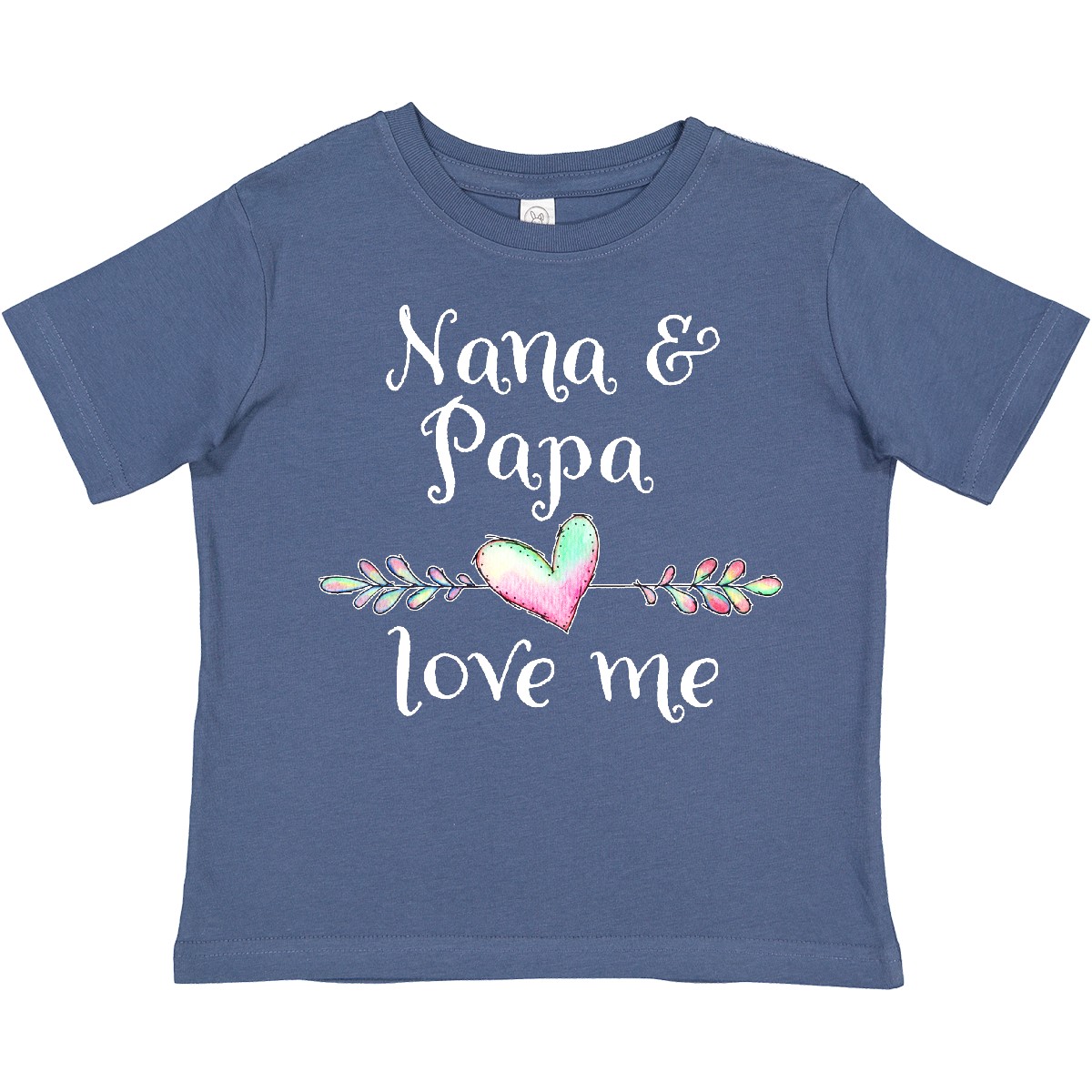 Inktastic Nana And Papa Love Me- Heart Grandchild Toddler T-Shirt Family Grandma - Picture 3 of 8