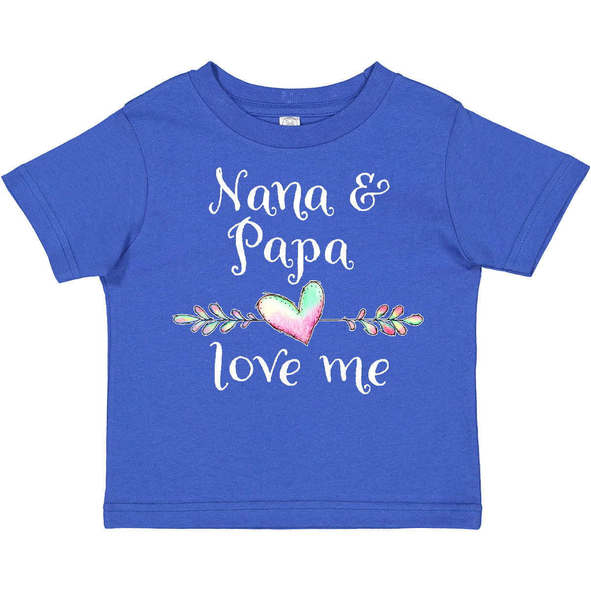 Inktastic Nana And Papa Love Me- Heart Grandchild Toddler T-Shirt Family Grandma - Picture 8 of 8
