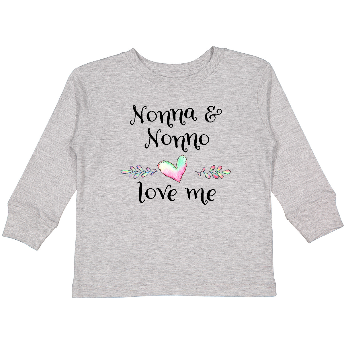 T-shirt à manches longues Inktastic Nonna et Nonno Love Me - Heart petit-enfant vente bambin
