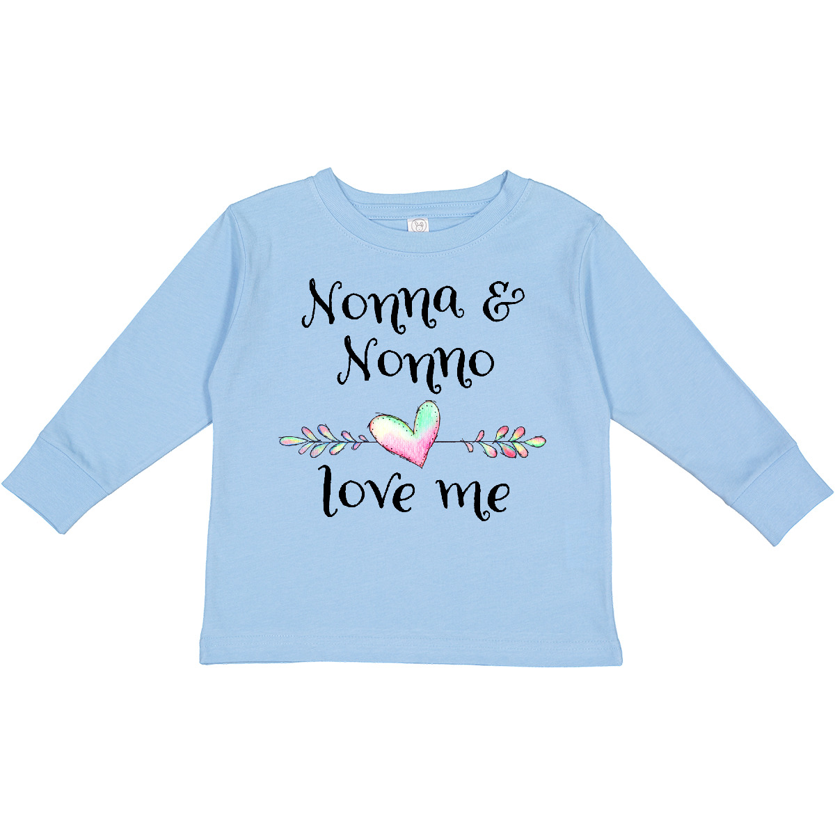 T-shirt à manches longues Inktastic Nonna et Nonno Love Me - Heart petit-enfant vente bambin
