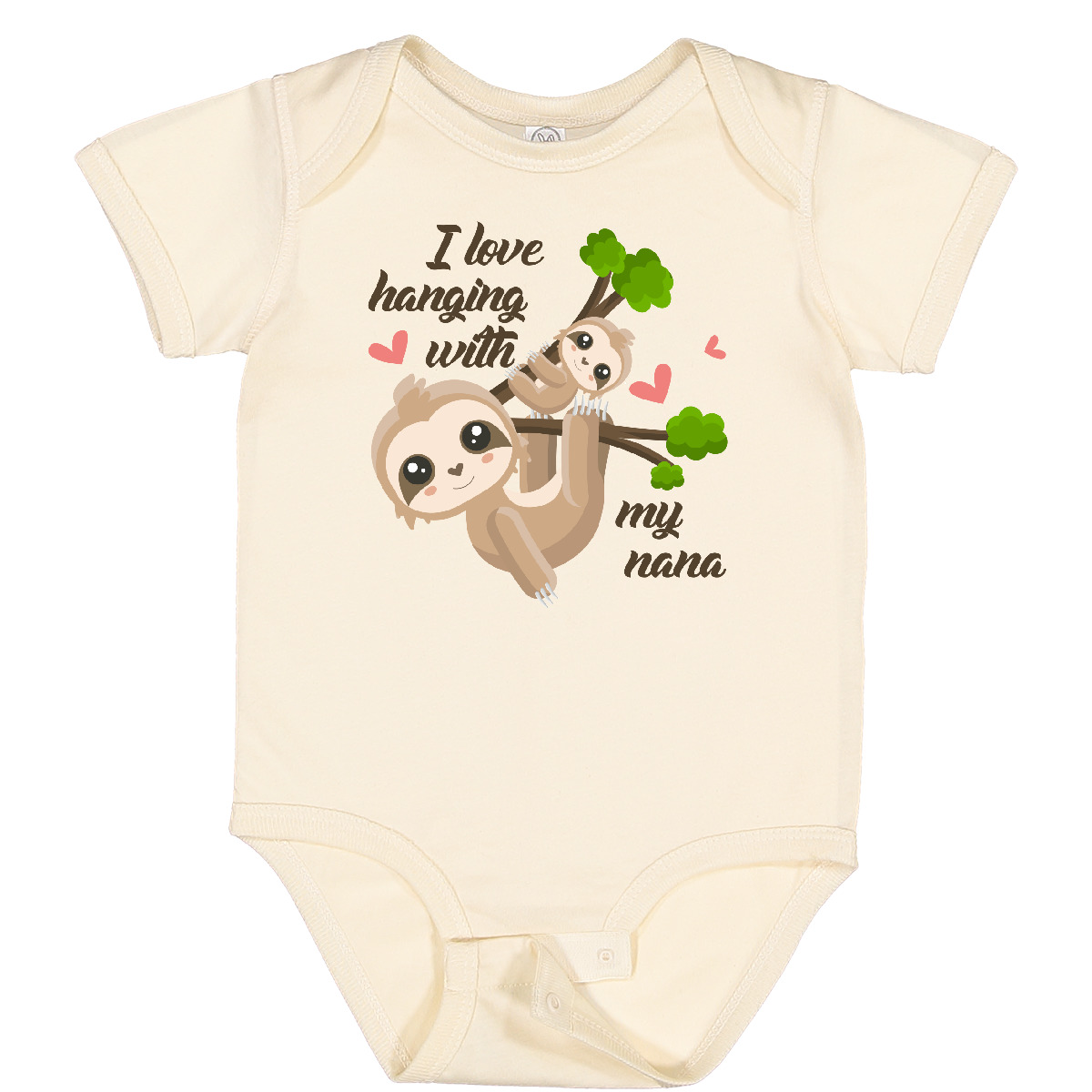 Inktastic Hanging With My Nana Baby Bodysuit Sloth Cute Love Sloths One-piece - Picture 7 of 10