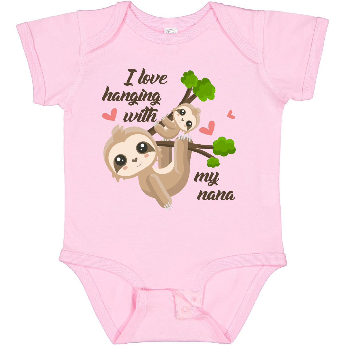 Inktastic Hanging With My Nana Baby Bodysuit Sloth Cute Love Sloths One-piece - Picture 8 of 10