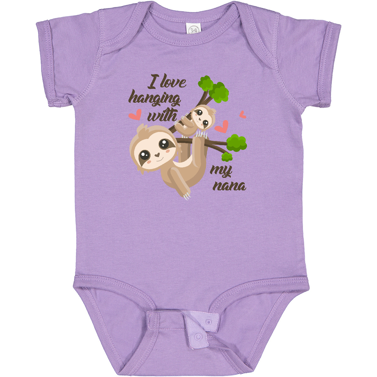 Inktastic Hanging With My Nana Baby Bodysuit Sloth Cute Love Sloths One-piece - Picture 6 of 10