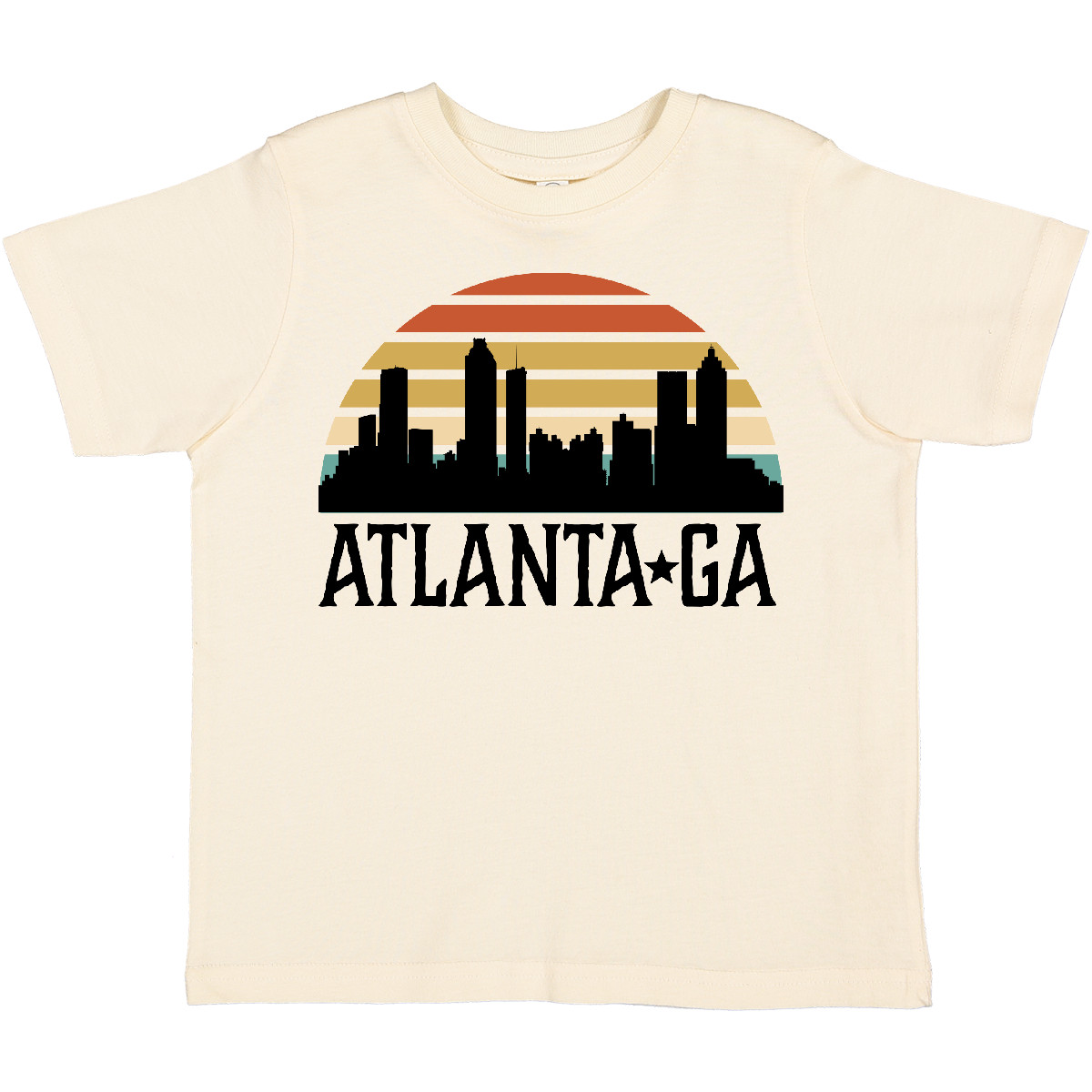 Inktastic Atlanta Georgia Skyline Vintage Toddler T-Shirt Travel Clothing Child - Picture 7 of 11