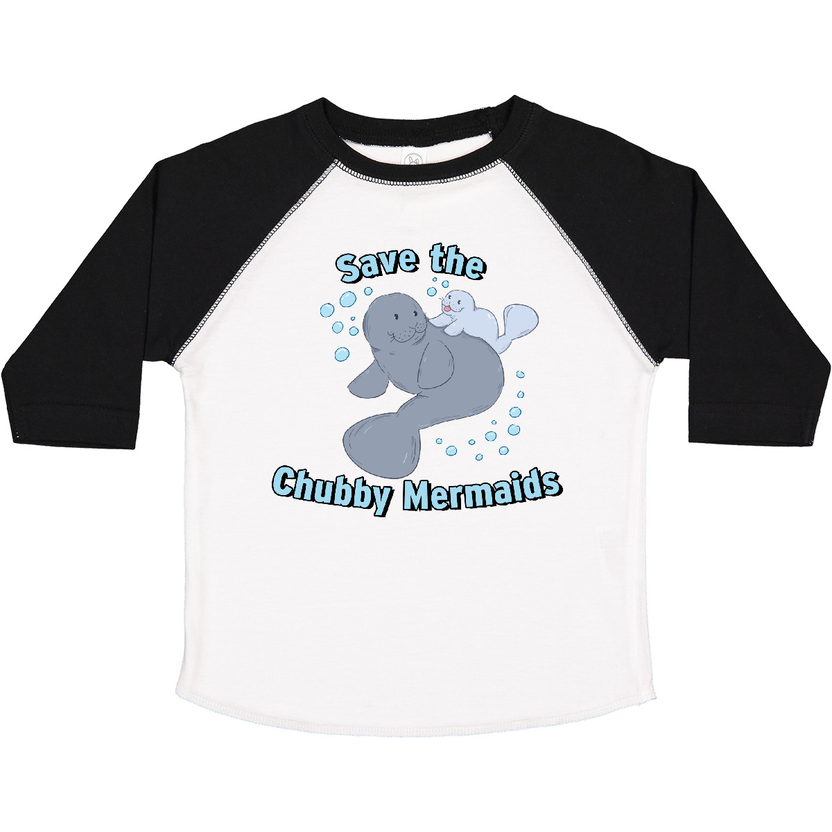 Camiseta Inktastic Save The Chubby Mermaids With Linte Manatíes para niños pequeños animales como - Imagen 9 de 9