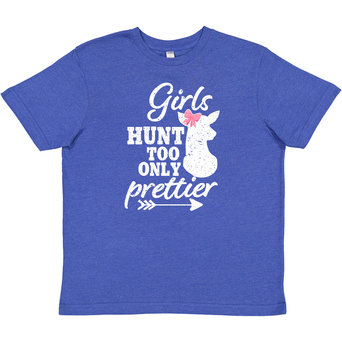 Inktastic Hunting Girls Hunt Too Only Prettier With Doe And Arrow Youth T-Shirt - Picture 10 of 10