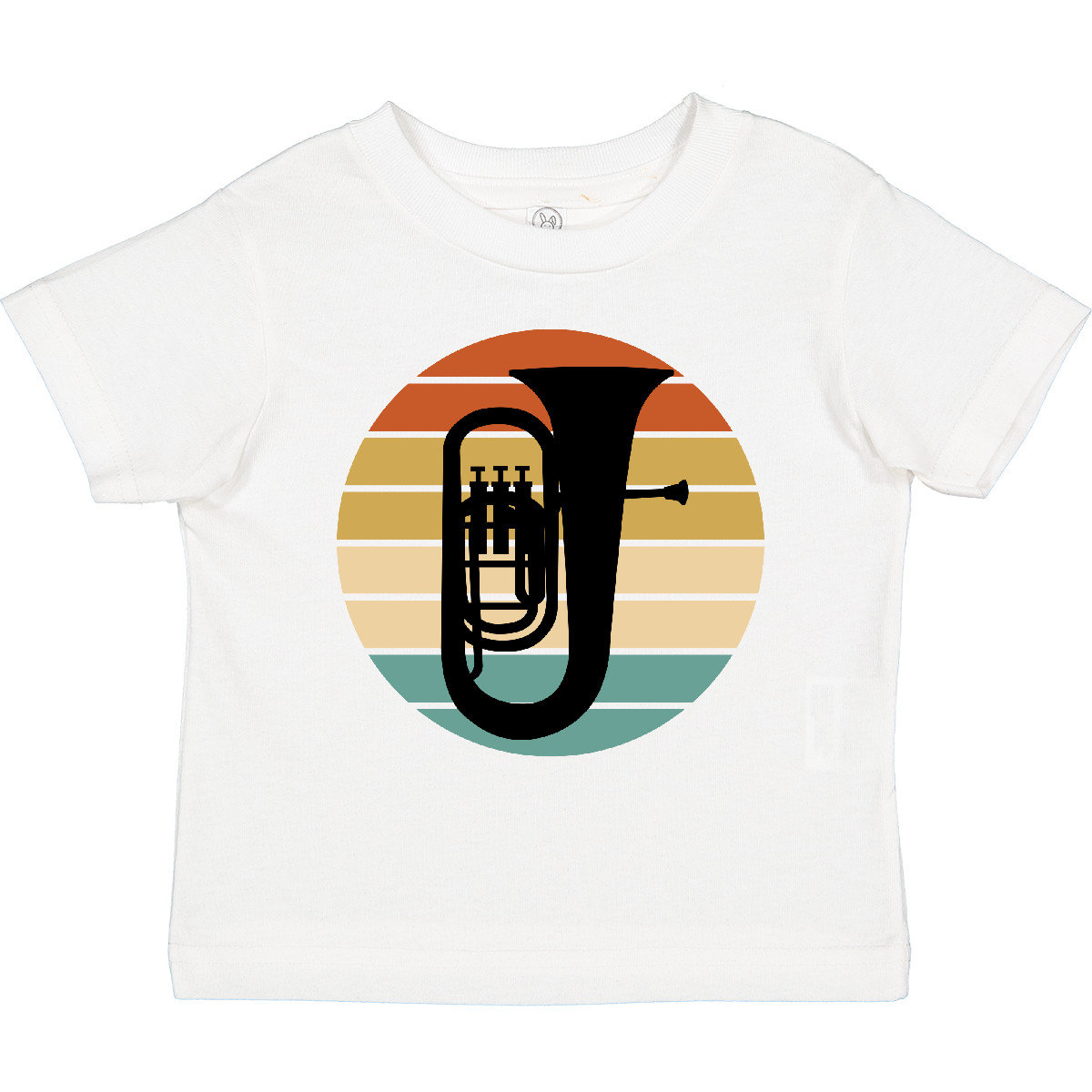 T-Shirt Inktastic Tuba Musik Retro Sonnenuntergang Silhouette Kleinkind Spielerbekleidung Camp - Bild 10 von 11