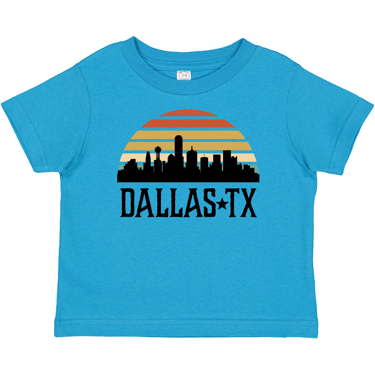 Inktastic Dallas Texas Skyline Vintage Baby T-Shirt Cities Retro Apparel Travel - Picture 7 of 8