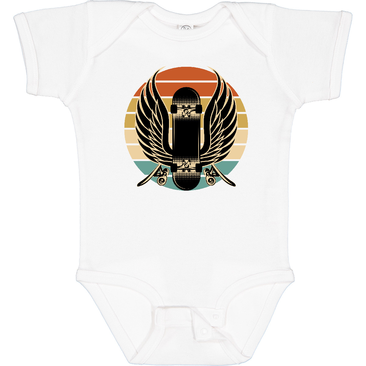 Inktastic Skateboard Retro Skateboarding Baby Bodysuit Sports Vintage One-piece