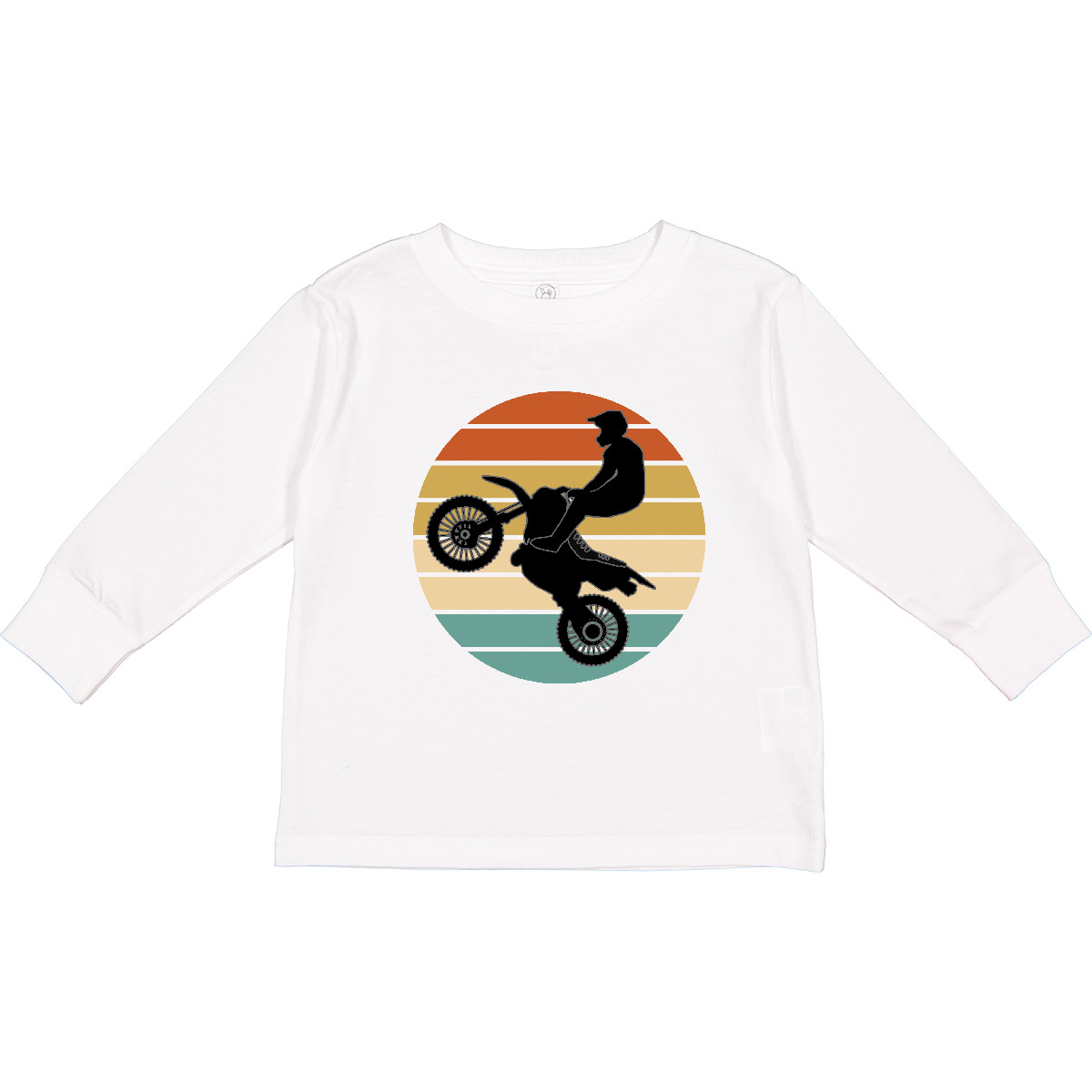 Inktastic Dirt Biking Motocross Retro Toddler Long Sleeve T-Shirt Bike Motorbike - Picture 7 of 7