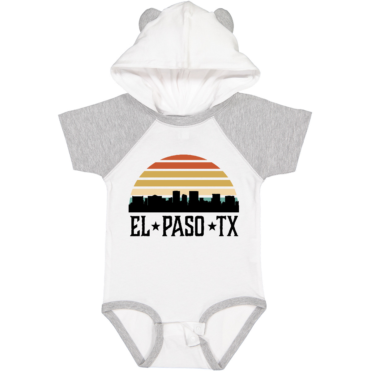 Inktastic El Paso Texas Skyline Retro Baby Bodysuit Cities Vintage Trip Apparel - Picture 13 of 13