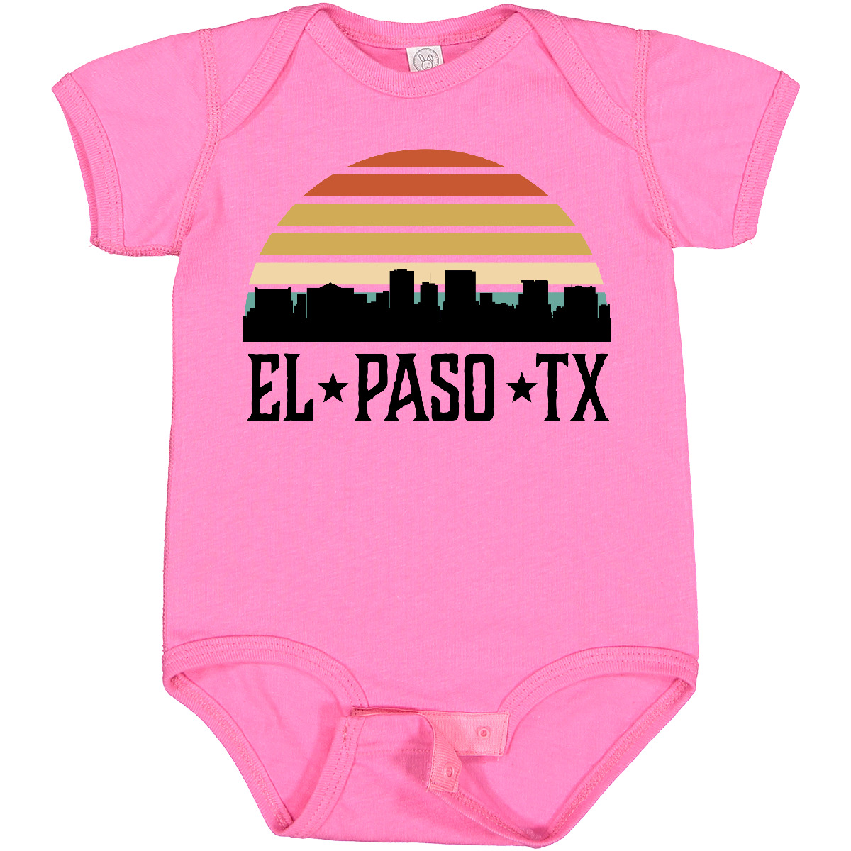 Inktastic El Paso Texas Skyline Retro Baby Bodysuit Cities Vintage Trip Apparel - Picture 10 of 13