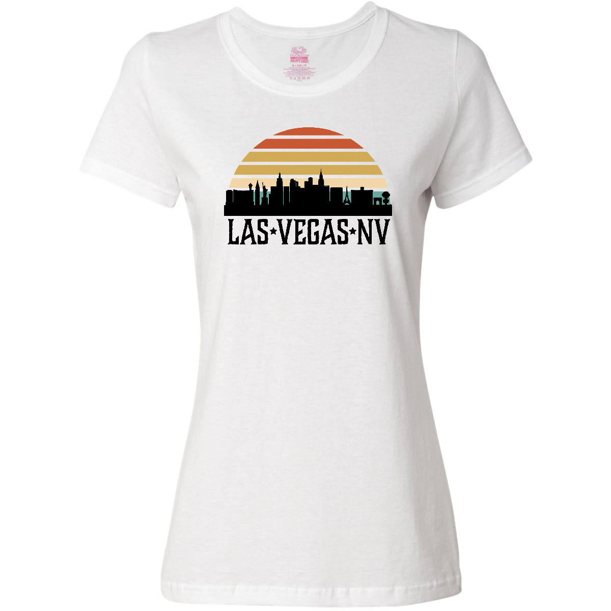 Inktastic Las Vegas Nevada Skyline Retro Women's T-Shirt Cities Trip Clothing - Picture 3 of 3