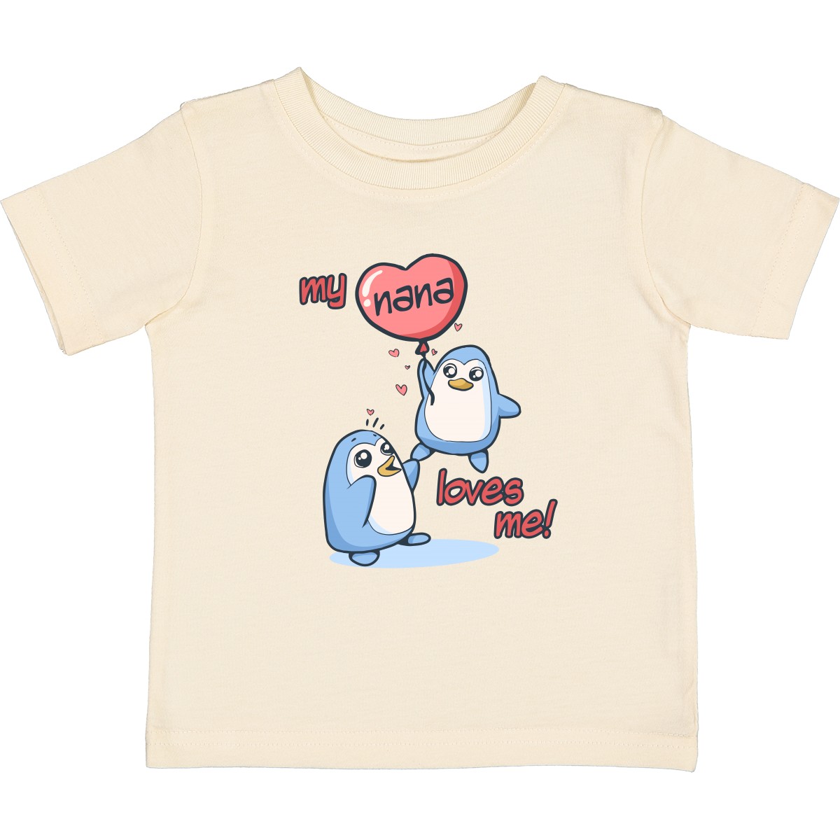 Inktastic My Nana Loves Me Baby T-Shirt Penguin Cute Adorable Grandmother Infant - Picture 7 of 11