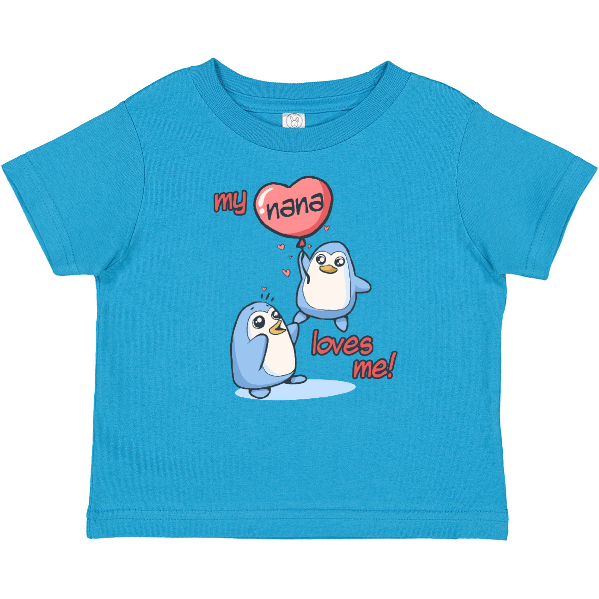 Inktastic My Nana Loves Me Baby T-Shirt Penguin Cute Adorable Grandmother Infant - Picture 10 of 11