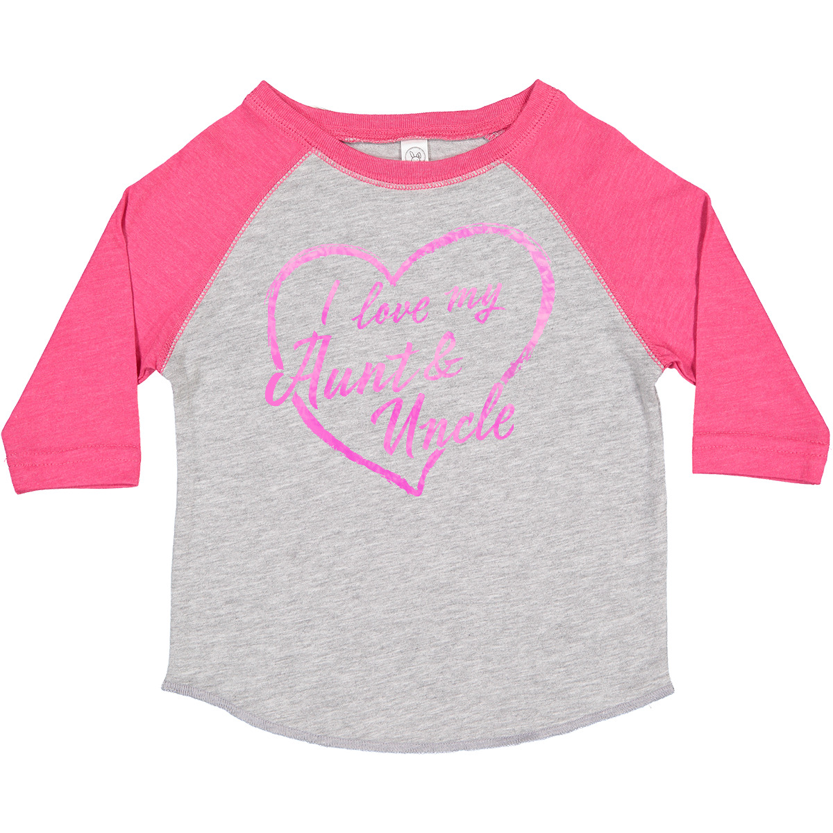 Inktastic I Love My Aunt And Uncle In Pink Chalk Heart Toddler T-Shirt Family As - Picture 6 of 8