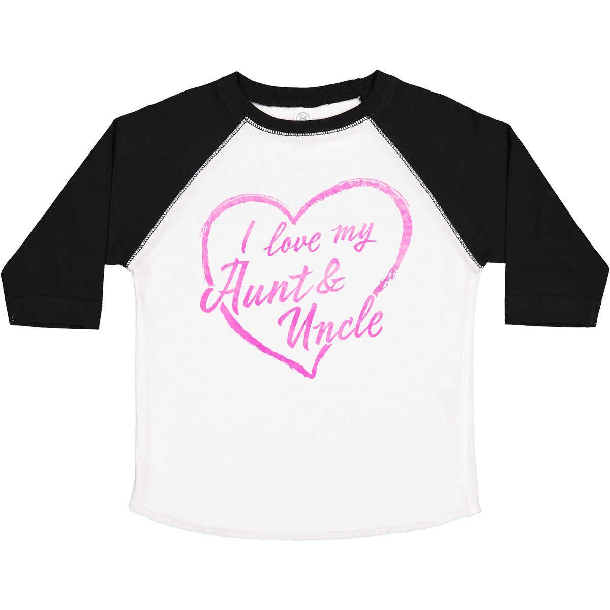 Inktastic I Love My Aunt And Uncle In Pink Chalk Heart Toddler T-Shirt Family As - Picture 2 of 8