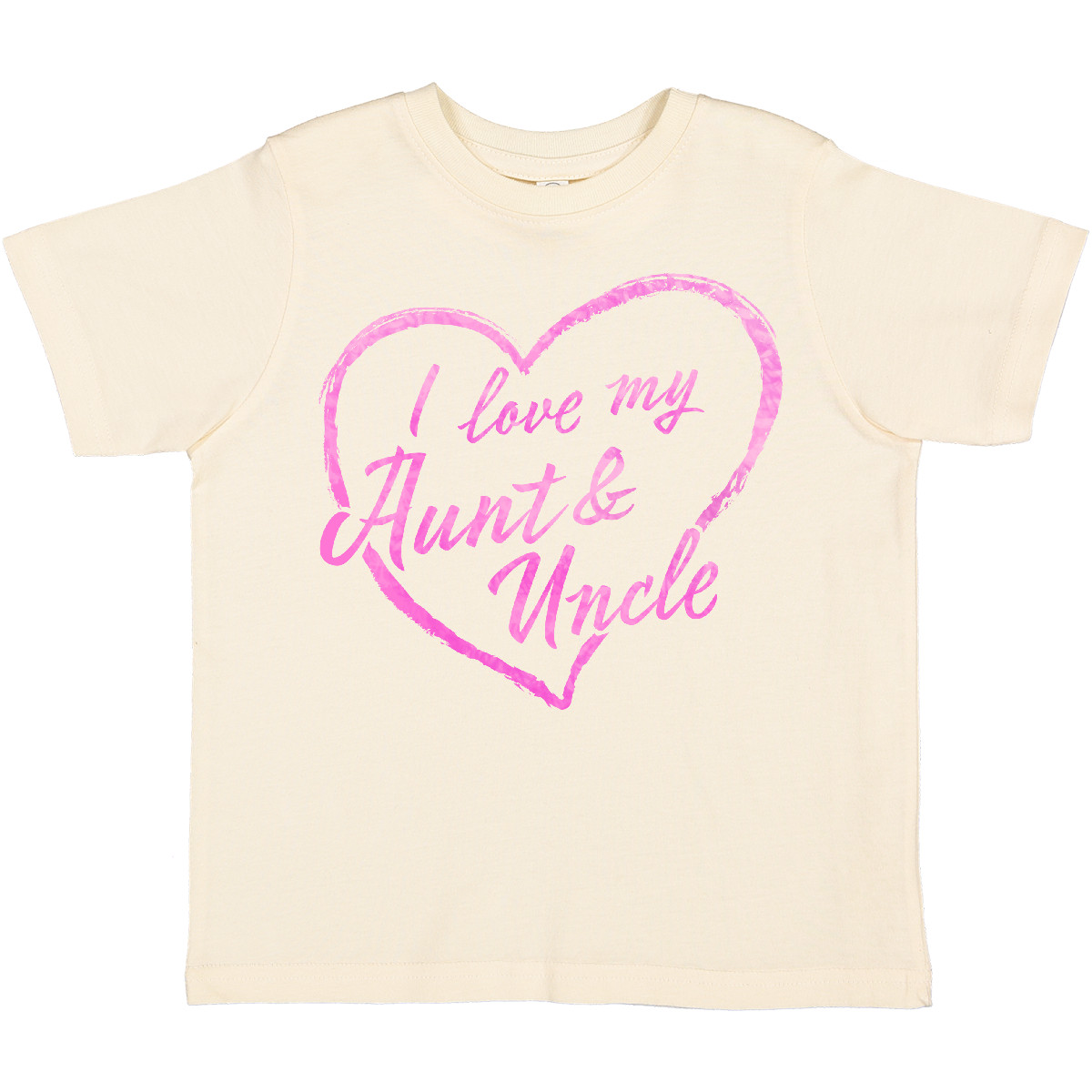 Inktastic I Love My Aunt And Uncle In Pink Chalk Heart Toddler T-Shirt Family As - Picture 7 of 8