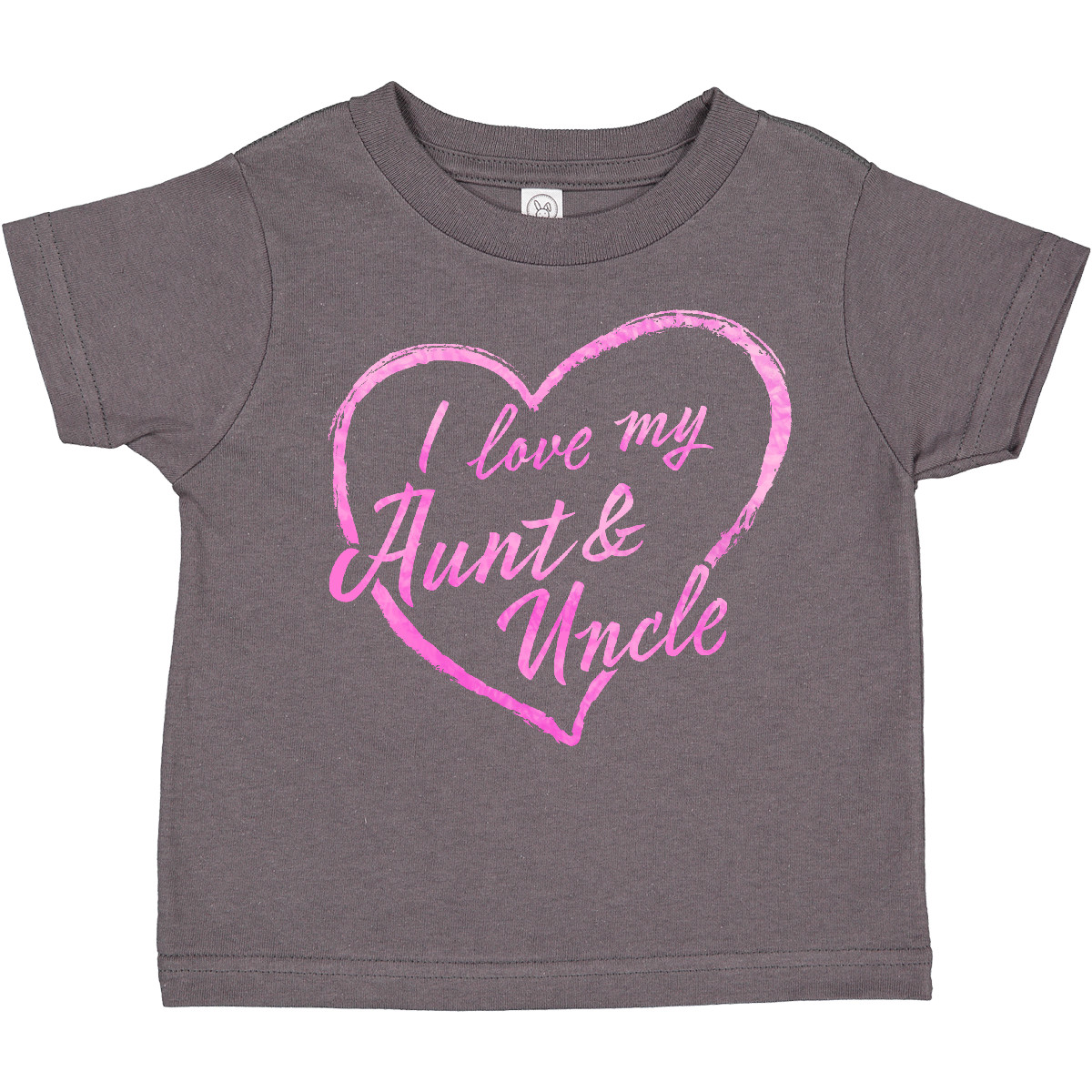Inktastic I Love My Aunt And Uncle In Pink Chalk Heart Toddler T-Shirt Family As - Picture 4 of 8